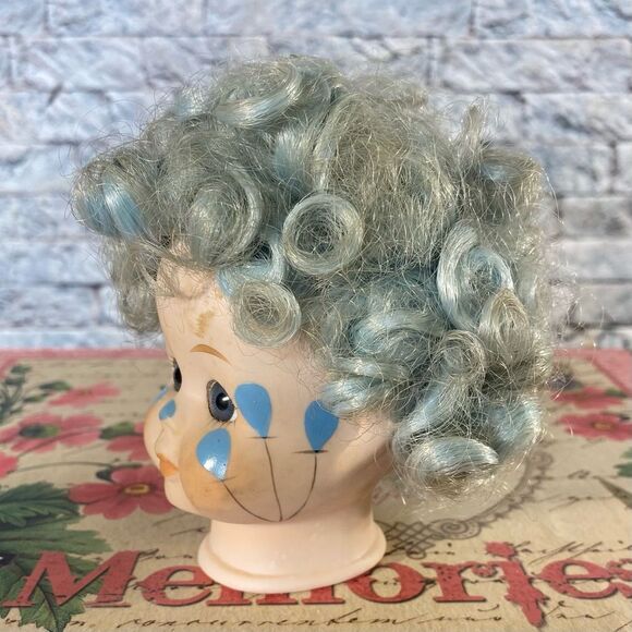 Brinn's Vintage 1988 Porcelain Doll Head Fine Bisque Porcelain Hand Painted - Picture 2 of 6